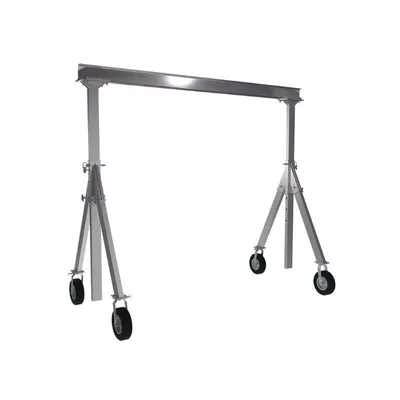 Vestil AHA-15-12-10-PNU Aluminum Adjustable Height Gantry Crane with Pneumatic Casters