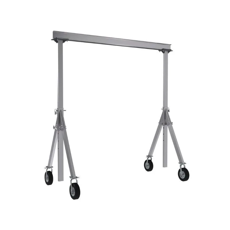 Vestil AHA-15-12-12-PNU Aluminum Adjustable Height Gantry Crane with Pneumatic Casters