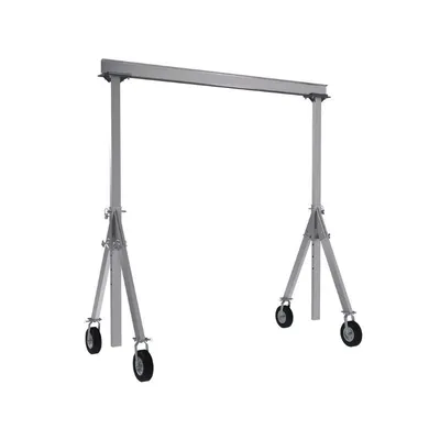 Vestil AHA-15-15-12-PNU Aluminum Adjustable Height Gantry Crane with Pneumatic Casters