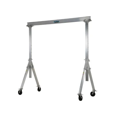 Vestil AHA-2-12-12 Aluminum Adjustable Height Gantry Crane with Glass Filled Nylon Casters