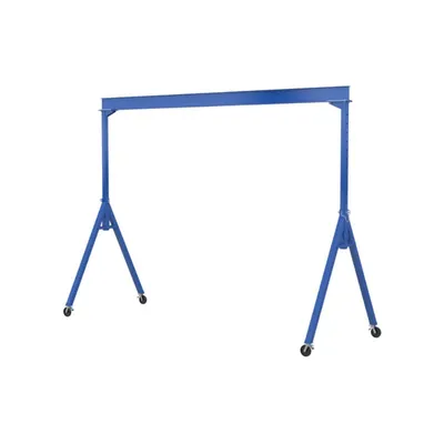 Vestil AHS-2-15-14-TLC Steel Adjustable Height Gantry Crane with Total Locking Glass Filled Nylon Casters