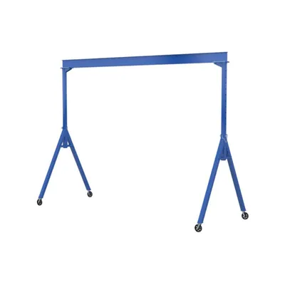 Vestil AHS-4-15-14-VG Steel Adjustable Height Gantry Crane with V-Groove Cast Iron Casters