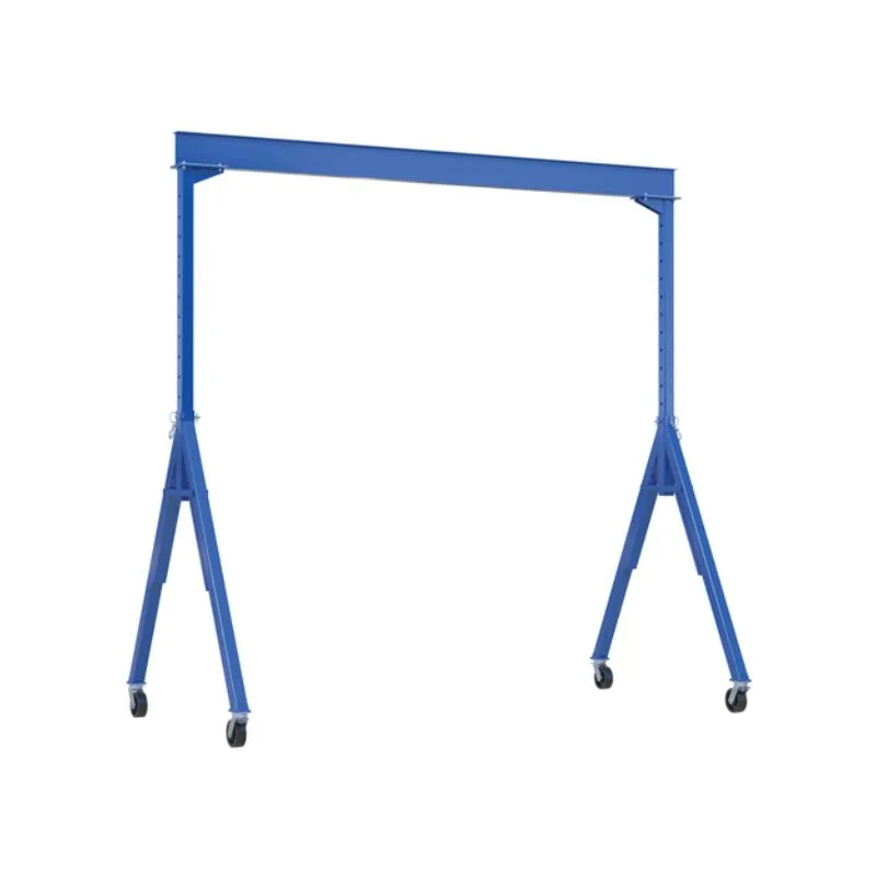 Vestil AHS-6-15-12-TLC Steel Adjustable Height Gantry Crane with Total Locking Phenolic Casters