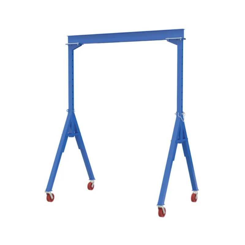 Vestil AHS-6-20-16-VG Steel Adjustable Height Gantry Crane with V-Groove Cast Iron Casters