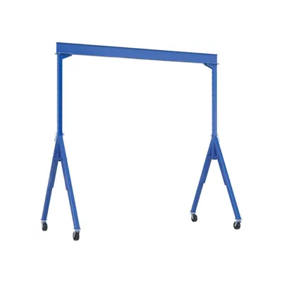 Vestil AHS-8-10-14-TLC Steel Adjustable Height Gantry Crane with Total Locking Phenolic Casters