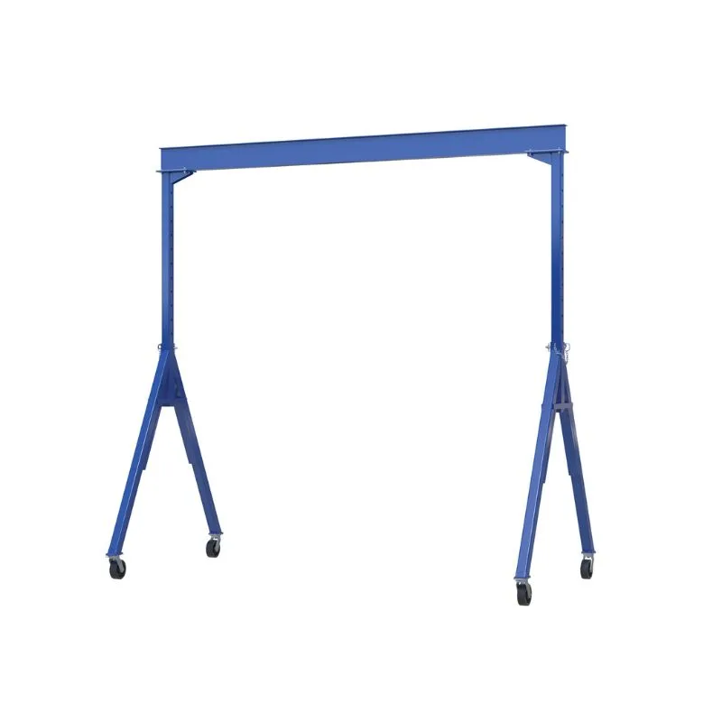 Vestil AHS-8-15-10 Steel Adjustable Height Gantry Crane with Phenolic Casters
