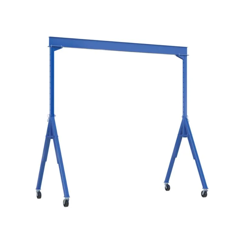 Vestil AHS-8-15-16-TLC Steel Adjustable Height Gantry Crane with Total Locking Phenolic Casters
