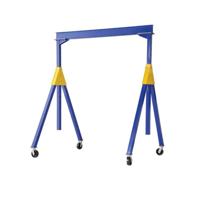 Vestil AHSN-8-15-7 Steel Knock-Down Adjustable Height Gantry Crane with Phenolic Casters