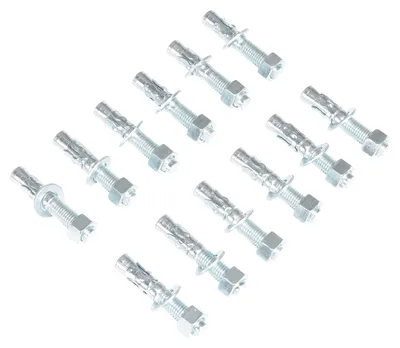 Vestil AS-344-12PK Steel Concrete Sleeve Anchor Bolts