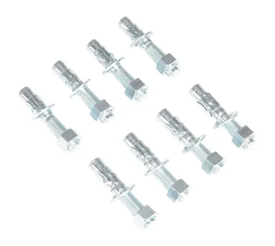 Vestil AS-344-8PK Steel Concrete Sleeve Anchor Bolts