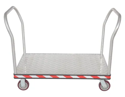 Vestil ATP-C-3048-2HDL Aluminum Heavy Duty Dual Handle Tread Plate Platform Truck 3