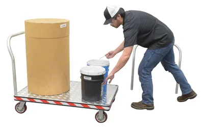 Vestil ATP-C-3048-2HDL Aluminum Heavy Duty Dual Handle Tread Plate Platform Truck 6