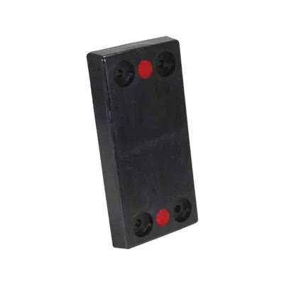 Vestil B-1224-3 Rubber Rectangle Molded Bumper