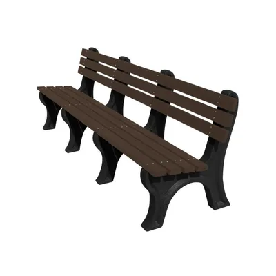 Vestil BEN-PECB-96-BKBN Recycled Plastic Economy Backed Bench