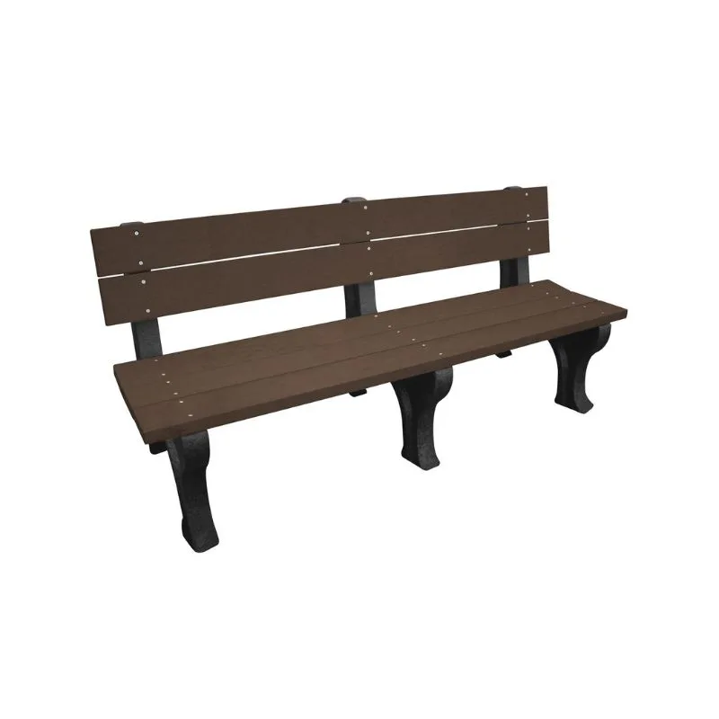 Vestil BEN-PTDB-72-BKBN Recycled Plastic Traditional Backed