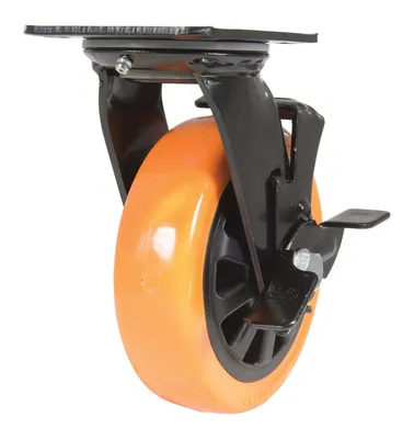 Vestil CST-BN-6X2PUP-SWB Polyurethane Swivel With Brake Caster
