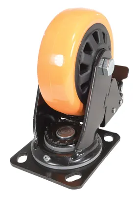 Vestil CST-BN-8X2PUP-SWB caster wheel shown from an alternate angle