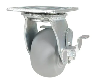 Vestil CST-F34-4X2DK-SWB Thermoplastic Rubber Swivel With Brake Caster