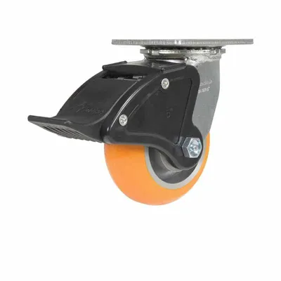 Vestil CST-F34-5X2SI-SWTB1 Polyurethane Swivel With Total Brake Caster