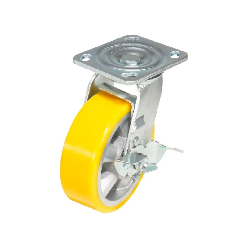 Vestil CST-PY-6X2PUA-SWB Polyurethane Swivel With Brake Caster (1)