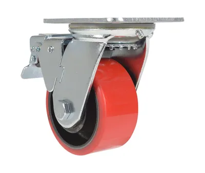 Vestil CST-VE-4X2PU-SWTB caster wheel shown from an alternate angle