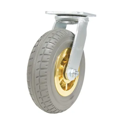 Vestil CST-VE-8X2FF-S caster wheel shown from an alternate angle