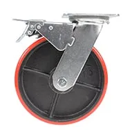Vestil CST-VE-8X2PU-SWTB caster wheel shown from an alternate angle
