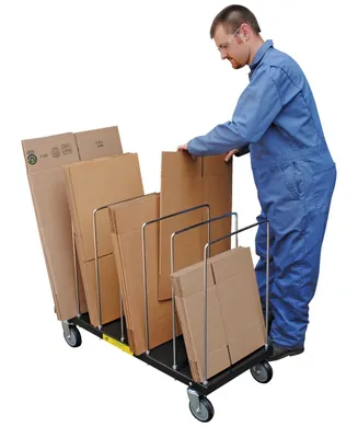 Vestil CTPT-1844-CK Steel Portable Carton Cart with Dividers
