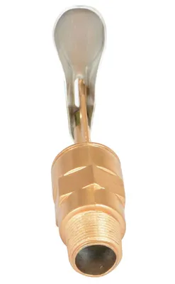 Vestil DFT-AL Brass Plated Aluminum Manual Drum Faucet with Lockable Handle 4