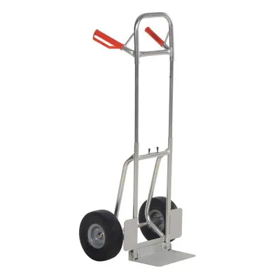 Vestil DHHT-250A-FD-UBK Aluminum Fold Down Hand Truck with Black Flat-Free Urethane