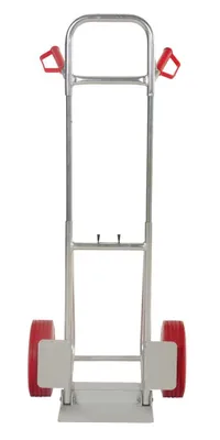 Vestil DHHT-250A-FD-UR Aluminum Fold Down Hand Truck with Red Flat-Free Urethane 2