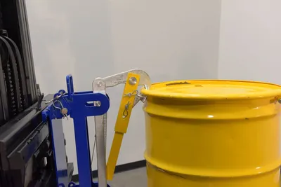 Vestil DLH-CL2-1 drum handling equipment shown from an alternate angle