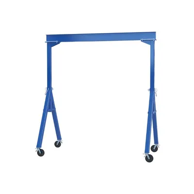 Vestil FHS-2-10-TLC Steel Fixed Gantry Crane with Total Locking Glass Filled Nylon Casters
