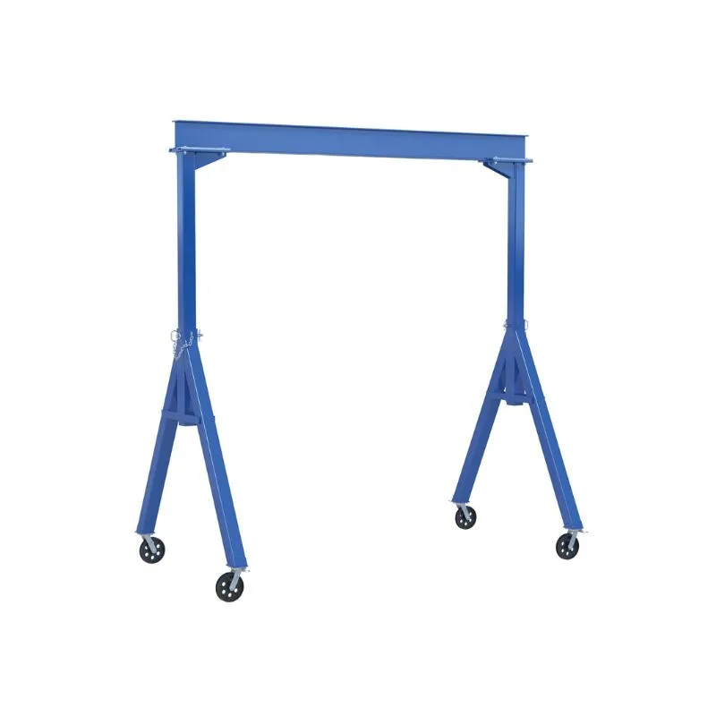 Vestil FHS-4-10-VG Steel Fixed Gantry Crane with V-Groove Cast Iron Casters