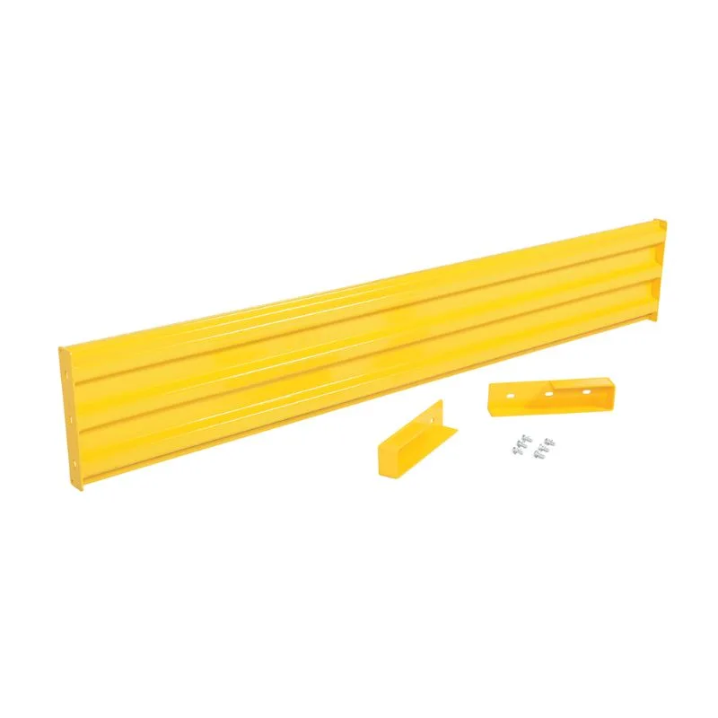 Vestil GR-F3R-DI-9-YL Steel 3 Ribbed Drop In Style Guard Rail