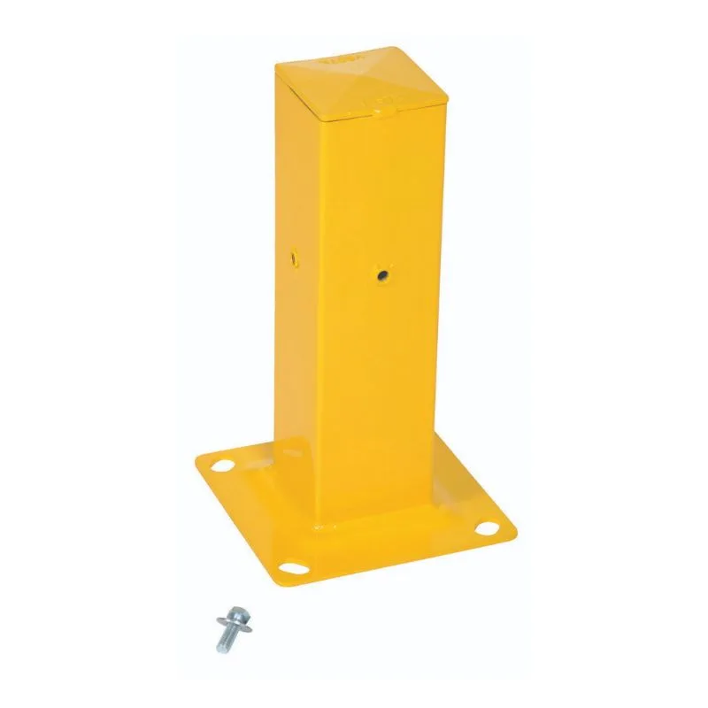 Vestil GR-STC8-DI-TP18-YL Steel Tubular Mounting Posts with Drop In Style Bracket