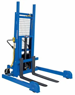 Vestil LL-PMPS-60-AIR pallet stacker shown from an alternate angle