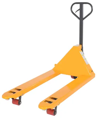 Vestil PM5-2748-Y pallet jack shown from an alternate angle