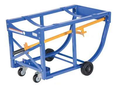 Vestil RDC-60-5-PO Steel Economy Rotating Drum Cart with Polyolefin Wheels 3