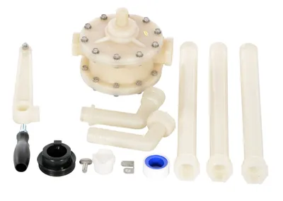 Vestil RP-90FG drum pump shown from an alternate angle
