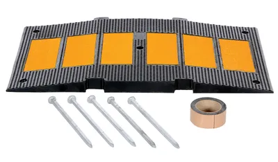 Vestil RSH-120-M-A Rubber Middle Section Asphalt Hardware 2