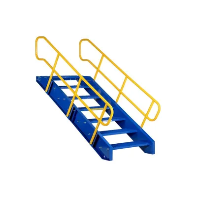 Vestil STAIR-48 Steel 7 Step Modular Style Stairway Top Step