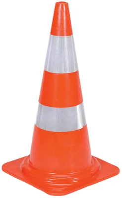 Vestil TC-28-HD-2R 100% PVC Heavy Duty Traffic Cone with 2 Reflectors 1