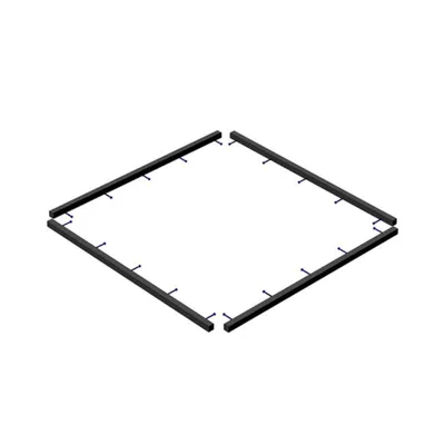 Vestil TG-4S-F-BK 100% Recycled Plastic Tree Grate Frame Square