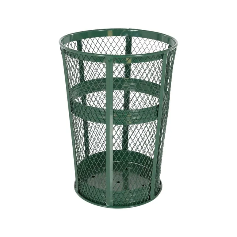 Vestil TR-MXR-48-GN Steel Trash Receptacle Round