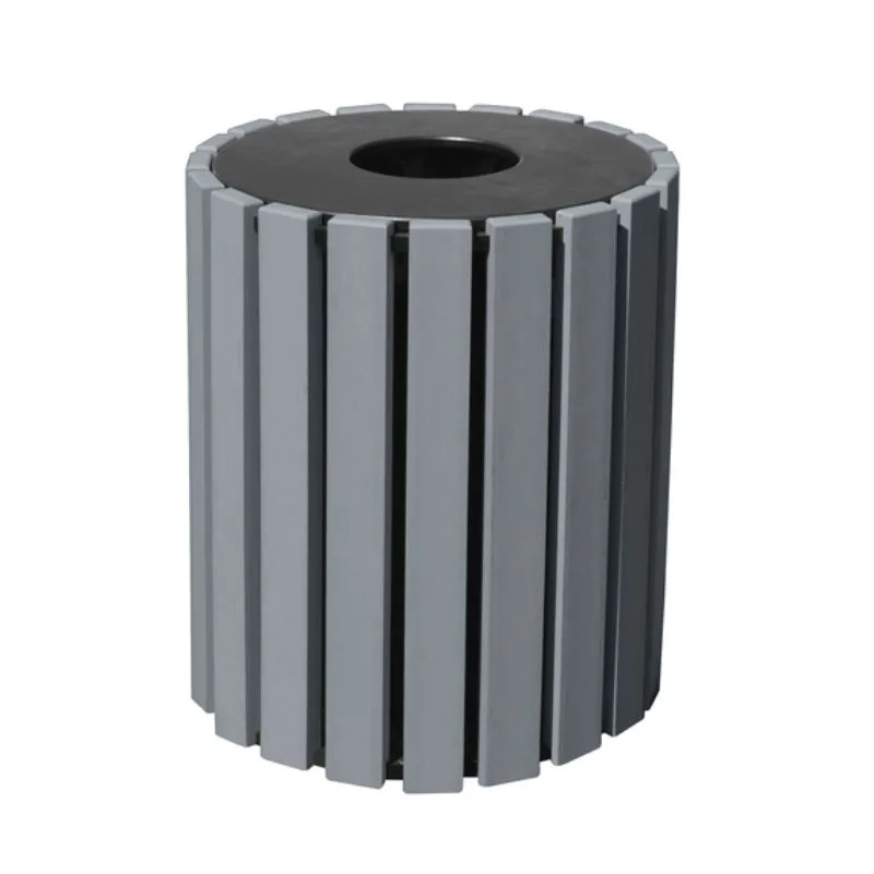 Vestil TR-PR-33-CH 100% Recycled Plastic Trash Receptacle Round