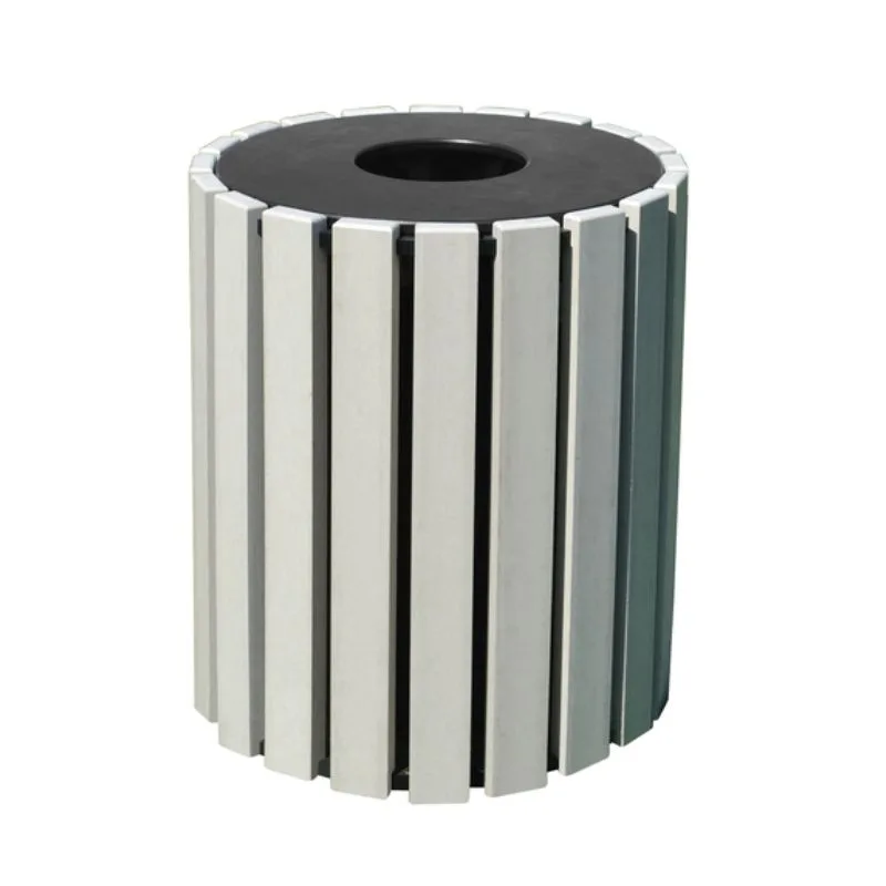 Vestil TR-PR-33-SD 100% Recycled Plastic Trash Receptacle Round