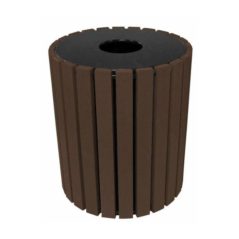 Vestil TR-PR-49-BN Trash Receptacle Poly Round
