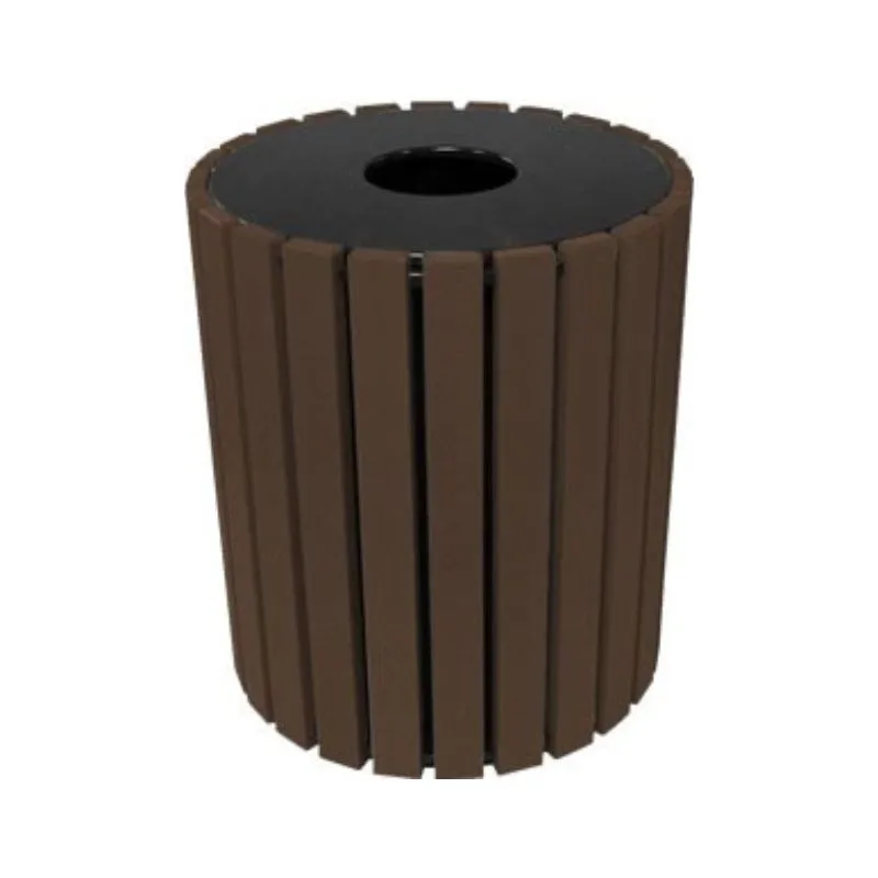 Vestil TR-PR-49-CD Trash Receptacle Poly Round