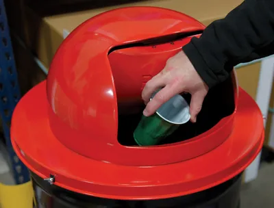 Vestil TRASH-TOP-RD-3PK Steel Waste Disposal Top 3